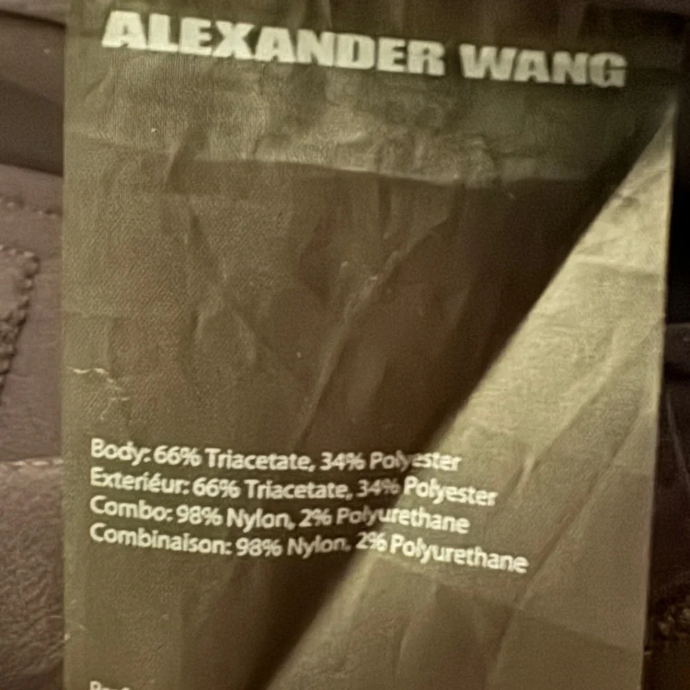 NWT ALEXANDER WANG Stretch Skinny Pant Satin Trim Zipper Ankles Snap Size 8